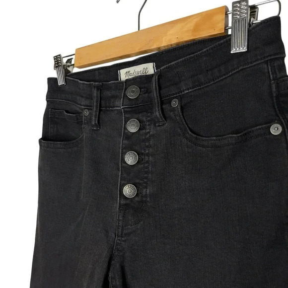 Madewell 9 inch High Rise Skinny Jeans Raw Hem Button Fly Pants Women’s Size 27 - Picture 8 of 14